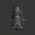 Mechanical Insect Sculpture Turquoise Green Body Orange Spots Transparent Mesh Wings Colorful Leg Details