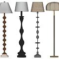 Stylish Floor Lamps Collection With Decorative Bases And Fabric Shades