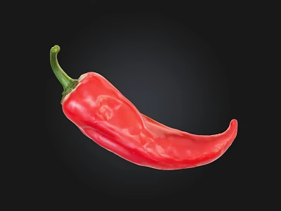 Fresh Red Chili Pepper Vegetable With Vibrant Color And Healthy Nutritional Qualities 3d model