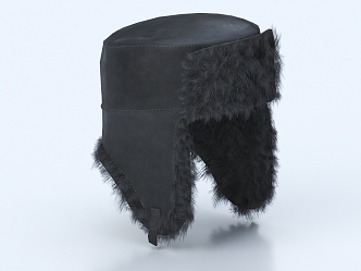 Hat Warm Hat Fur Hat Leather Hat 3d model