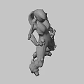 Power Armored Figure 3d model