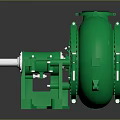 Green Heavy Duty Industrial Centrifugal Pump With Metal Flange And Bolted Structure