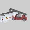 lng box tank front lifting machine crane forklift 3d model