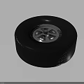 High Performance Black Car Tire With Silver Alloy Spoke Wheel Rim For Automotive Parts