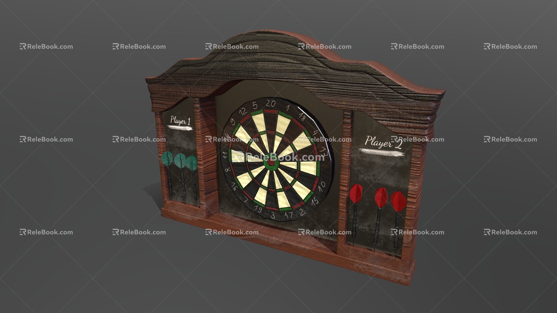 American arrow target target dart 3d model