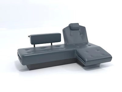 Modern Gray L Shaped Sectional Sofa With Upholstered Cushions And Backrest 3d model