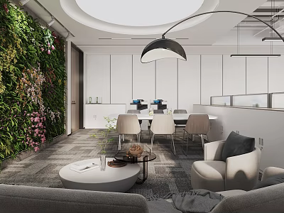 Modern leisure area Financial office area Rest area 3d model