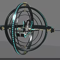 Industrial Equipment With Multiple Black Rings Golden Connectors And Precision Structure