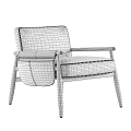 Sleek Modern Leisure Chair With Light Gray Fabric Upholstery And Black Wooden Legs