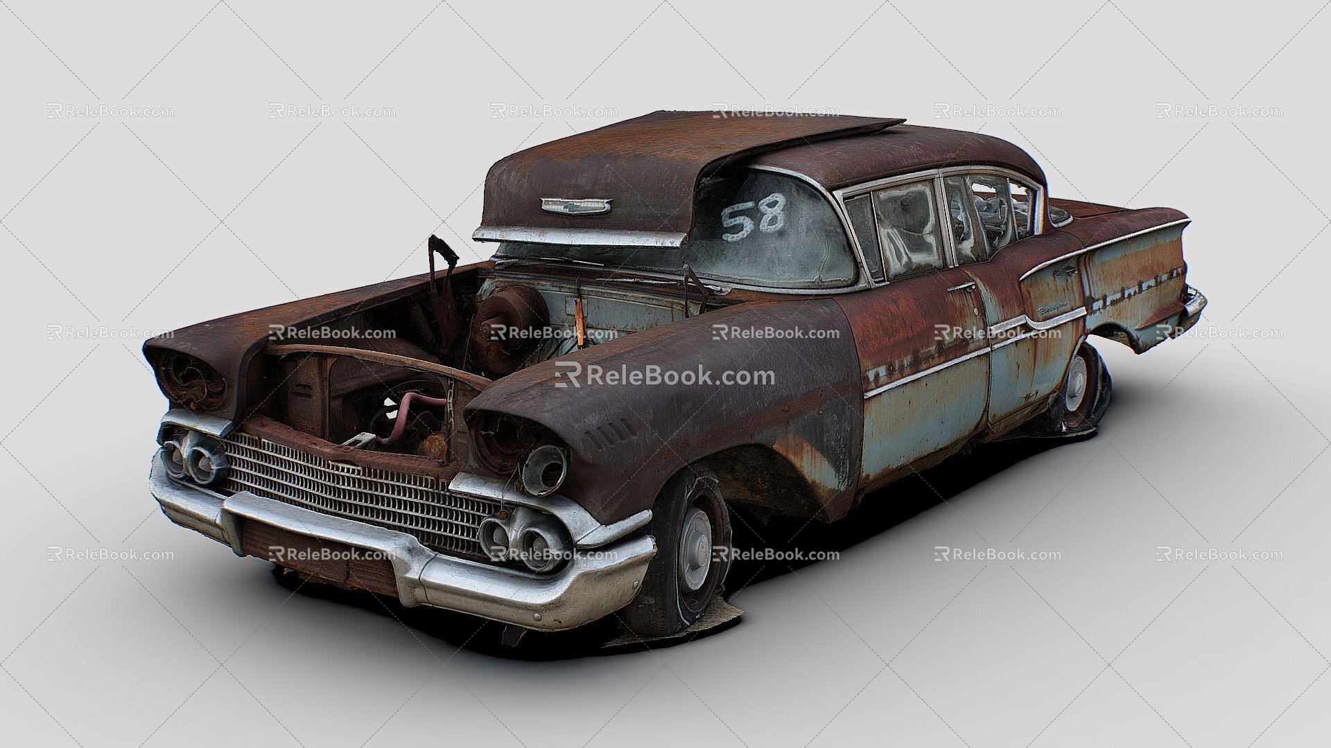 Rusty car 3d model