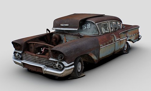 Rusty car 3d model