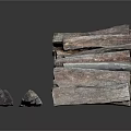 Natural Wood and Stone Pieces Stacked With Rustic Texture and Decorative Pile