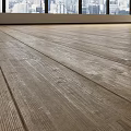 Textured Wooden Flooring In Spacious Room With City View And Natural Light