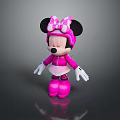 Minnie Mouse Game Movie Character In Pink Outfit With Bow And Black Ears
