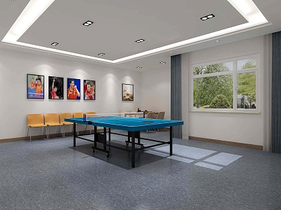 Modern leisure room ping-pong room 3d model