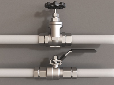 Modern Valves 3d model