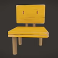 Modern children's chair triangle stool 3d model