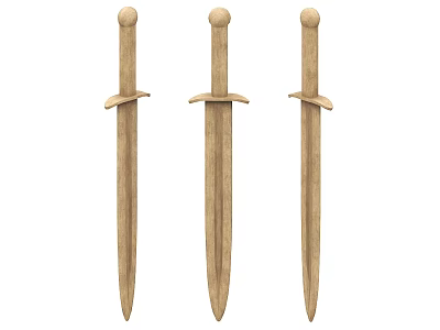 wooden sword peach wooden sword toy sword toy wooden sword 3d model