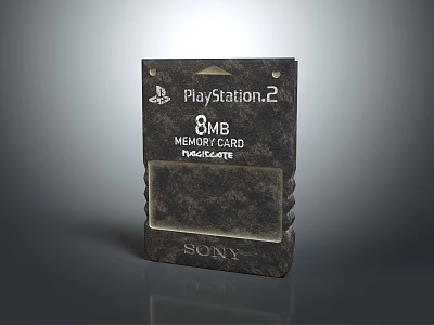 Sony Official PlayStation 2 8MB Platinum Memory Card Digital Gaming Accessory 3d model