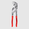 BAHCO 220-18 Adjustable Silver Pliers With Red Handles For Hardware Tools