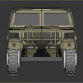 Military Off Road Vehicle With Camouflage Paint And Sturdy Body Design