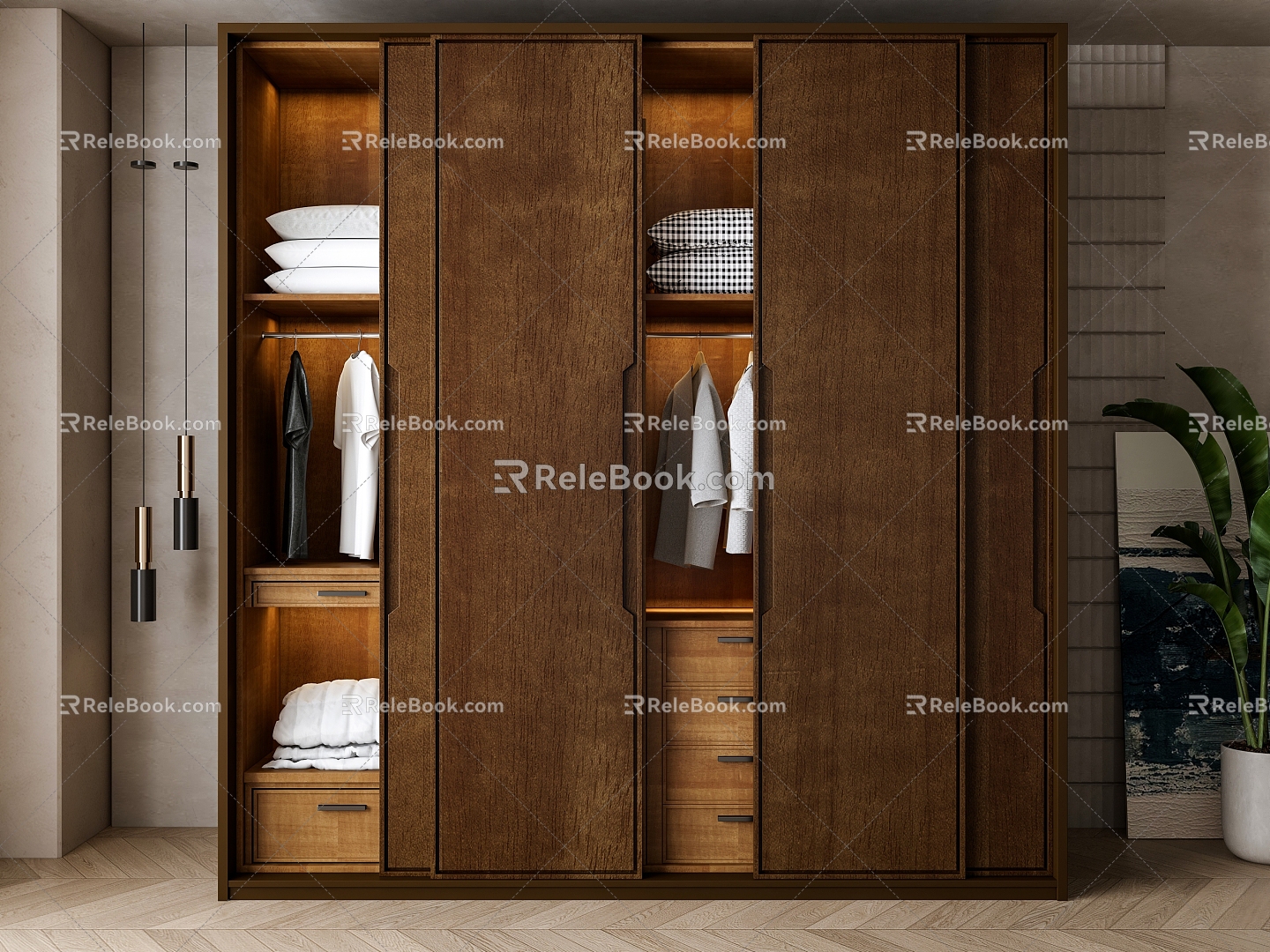 American wardrobe 3d model