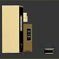 Woman Using Luxury Chanel Perfume With Blue Bottle And Black Gold Box