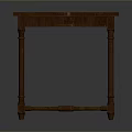 Traditional Wooden Functional Desk Featuring Carved Legs And Square Surface