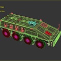 Bullet-proof Vehicle Armored Vehicle Armored Transporter Armed Jeep Armed Vehicle Armed Bullet-proof Vehicle Military Jeep 3d model