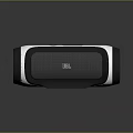 JBL Portable Bluetooth Speaker With White And Gray Design And Control Panel Buttons