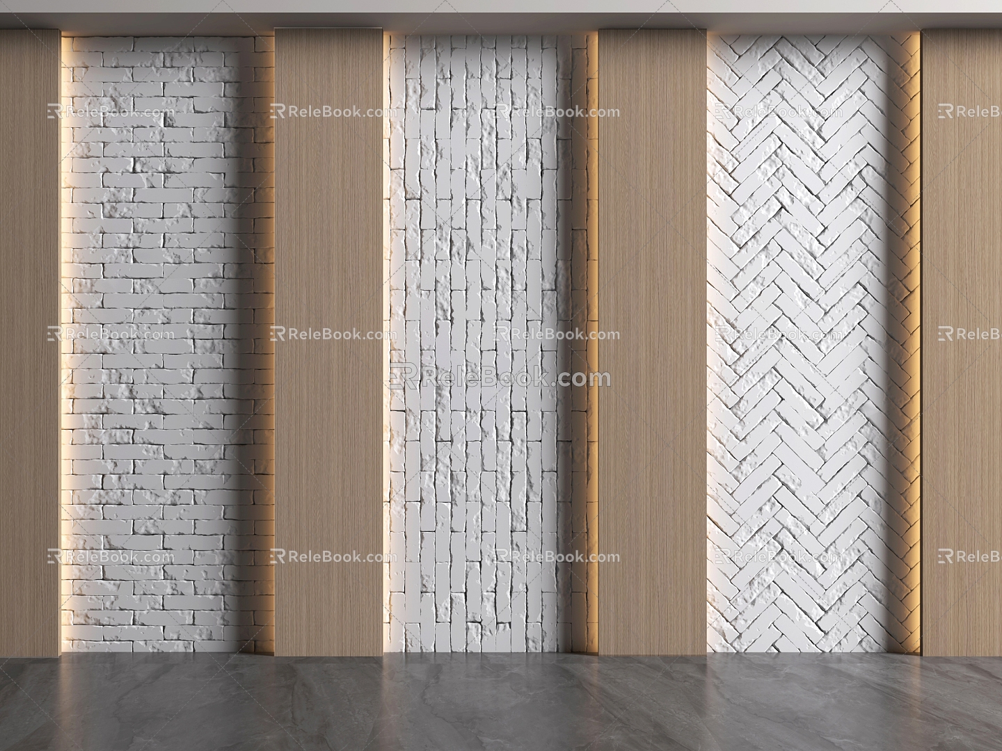 Wall panel background wall 3d model