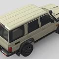 Toyota Beige Off Road SUV With Black Tires Rugged Exterior And Classic Design