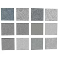 Various Gray Floor Material Samples Featuring Light To Dark Shades And Textures
