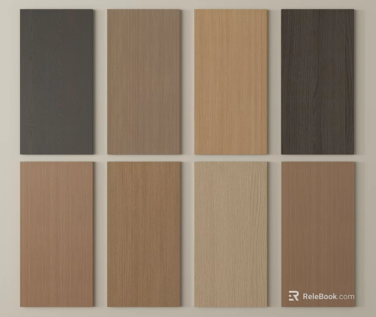 Different Colored Wood Texture Wall Panels For Home Interior Design 3d model 