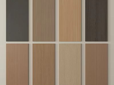 Different Colored Wood Texture Wall Panels For Home Interior Design 3d model