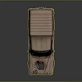 Beige Military Vehicle With Operation Reconnaissance Graphics Exposed Engine And Sturdy Tires