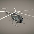 Gray Helicopter With Rotors Cockpit Seats And Landing Gear Design
