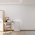 Modern Apartment Interior Design With Bedroom Living Area Artwork Marble Wall And Wooden Flooring