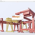 Gantry Crane Crane Industrial Equipment Crane Crane Crane Tower 3d model