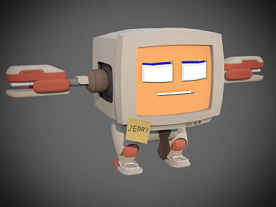 Cartoon TV TV TV robot computer computer man 3d model Cartoon TV TV TV robot computer computer man 3d model