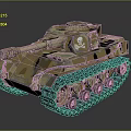 Military Tank With Camouflage Paint Skull Emblem Design And Details