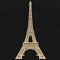 Assorted Eiffel Tower Decorative Models In Different Colors And Designs 3d model
