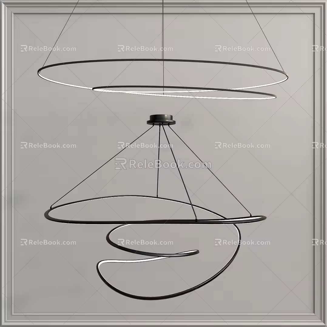 Modern chandelier 3d model