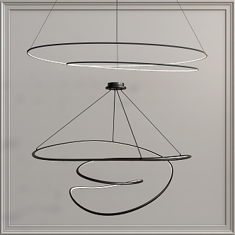 Modern chandelier 3d model