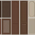Kitchen Cabinet Door Components with Various Styles Colors and Decorative Patterns for Modern Kitchen 3d model
