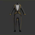 Gray Men's Formal Suit With Yellow Accents And Elegant Design Elements