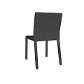 Modern Dining Chair With Leather Upholstery Geometric Stitch Backrest And Sturdy Legs