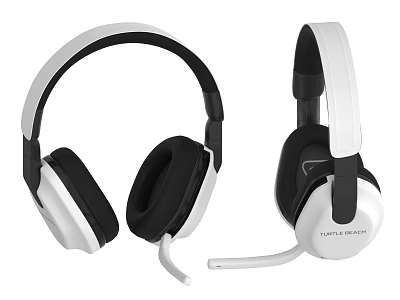 Turtle Beach Over ear Gaming Headphones With Microphone White Black Design 3d model
