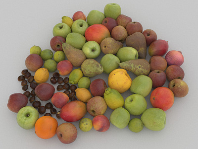 Modern fruit 3d model