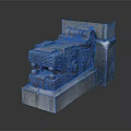 Traditional Architectural Stone Sculpture With Intricate Carvings Scroll Design And Pedestal Base